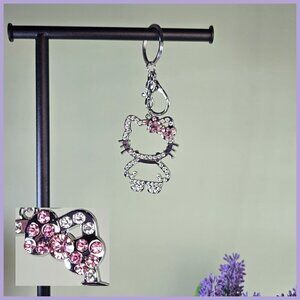 Hello‎ Kitty Rhinestone Bag Charm / Keychain (NWOT)